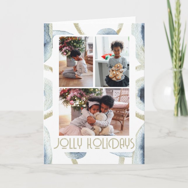 Tarjeta Festiva 3 Navidades de Photo Jolly Holidays (Anverso)
