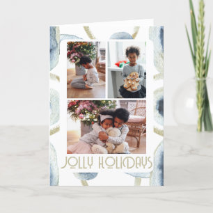 Tarjeta Festiva 3 Navidades de Photo Jolly Holidays