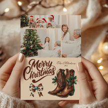 3 Navidades de Photo Western Bow & Boots