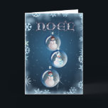 TARJETA FESTIVA 3 ÓRDENES DE NOEL DE NOVIA DE SHARON SHARPE<br><div class="desc">3 ORNAMENTOS DE NOEL Y SNOWFLAKES DE SHARON SHARPE</div>