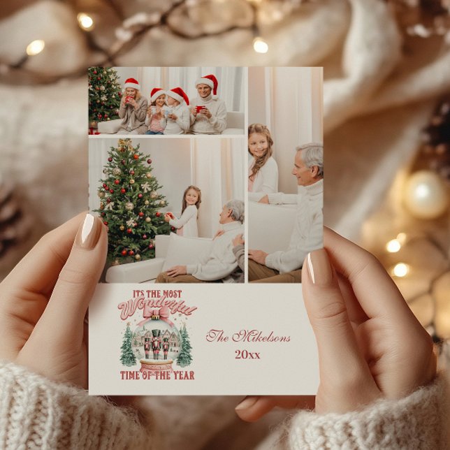 Tarjeta Festiva 3 Photo Pink  Nutcracker Christmas Wonderland Glob (Subido por el creador)