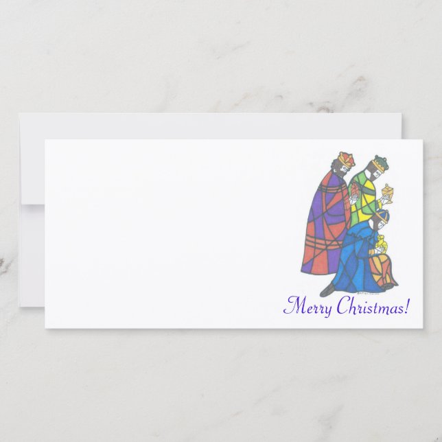 Tarjeta Festiva ¡3 reyes, Felices Navidad! (Anverso)