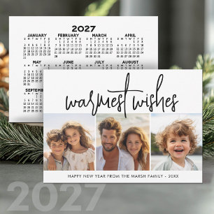 Tarjeta Festiva 3 Script de Colaje de Fotos - Calendario 2027 HNY
