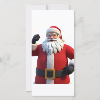 Tarjeta Festiva 3D Santa Claus Christmas Greeting Card – Festive H