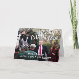 Tarjeta Festiva 47.º presidente Donald Trump 2024 Navidades de cab