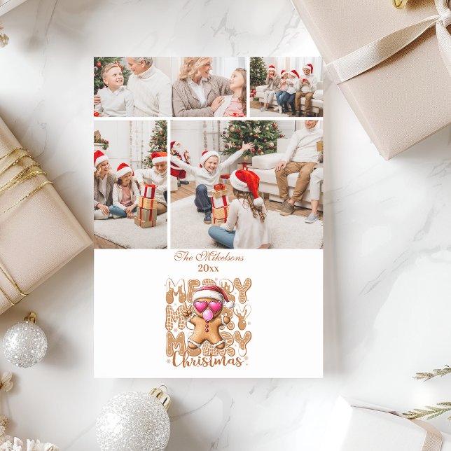 Tarjeta Festiva 4 Cute Gingerbread  Merry Christmas  (Subido por el creador)