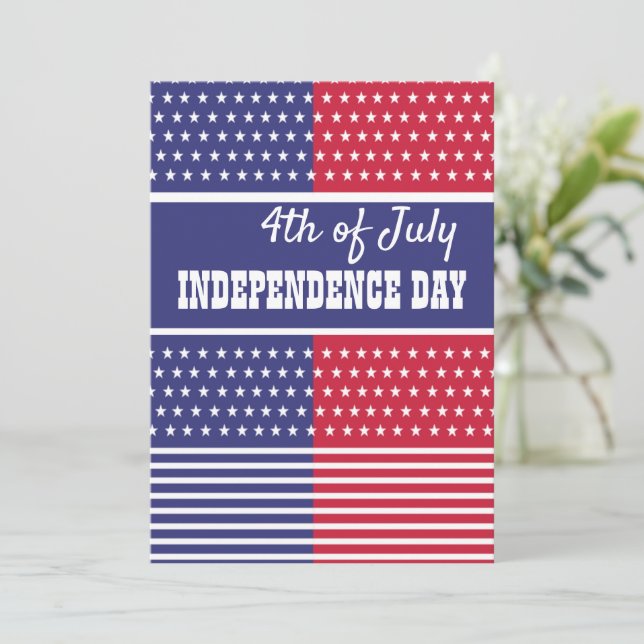Tarjeta Festiva 4 de julio Día de la Independencia (Anverso de pie)