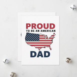 Tarjeta Festiva 4 de julio Día del padre patriótico