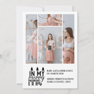 Tarjeta Festiva 4 Foto De Mis Navidades De La Época De Embarazadas