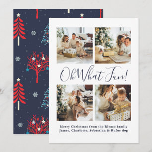 Tarjeta Festiva 4 Foto oh Qué Navidades nórdicos divertidos