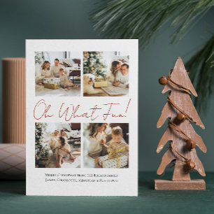 Tarjeta Festiva 4 Foto oh Qué Navidades nórdicos divertidos