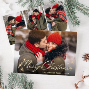 Tarjeta Festiva 4 FOTOGRAFÍA: Navidades de oro de corte moderno sa