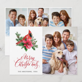 Tarjeta Festiva 4 FOTOGRAFÍA: Saludo del Cardenal Rojo de Poinsett