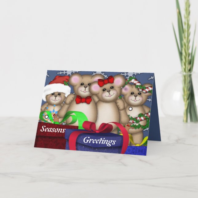 Tarjeta Festiva 4 Navidades de Buddies (Anverso)