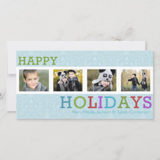 Tarjeta Festiva 4 Navidades de Moda fotográfica de Frost