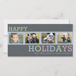 Tarjeta Festiva 4 Navidades de pizarra de Moda fotográfica