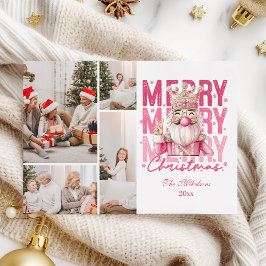 Tarjeta Festiva 4 Navidades fotógrafos vintage de petrófilos rosad
