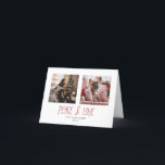 Tarjeta Festiva 4 x 5,6 pulgadas Tentado Paz y Amor Minimalista<br><div class="desc">Con una moderna fuente minimalista para la Paz y el Amor</div>