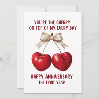 Tarjeta Festiva 4th Anniversary Card, Fruit Anniversary Card, 