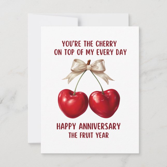 Tarjeta Festiva 4th Anniversary Card, Fruit Anniversary Card,  Hol (Anverso)