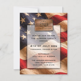 Tarjeta Festiva 4th of July Party Invitation USA 250 Years