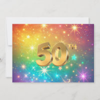 50.º colorido espacio de estrellas arcoiris