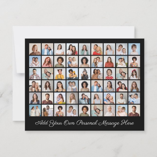 Tarjeta Festiva 54 Collage de fotos Añadir su propio saludo (Anverso)