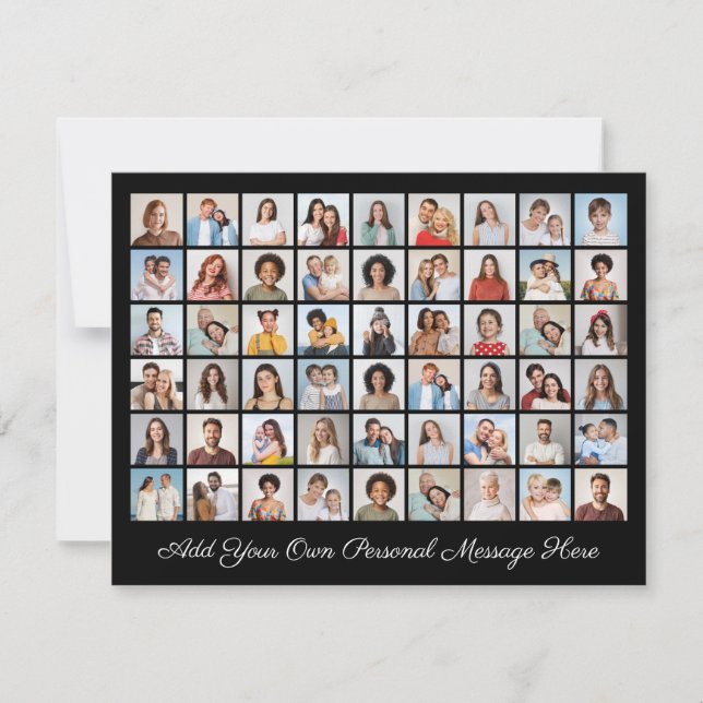 Tarjeta Festiva 54 Collage de fotos Añadir su propio saludo (Anverso)