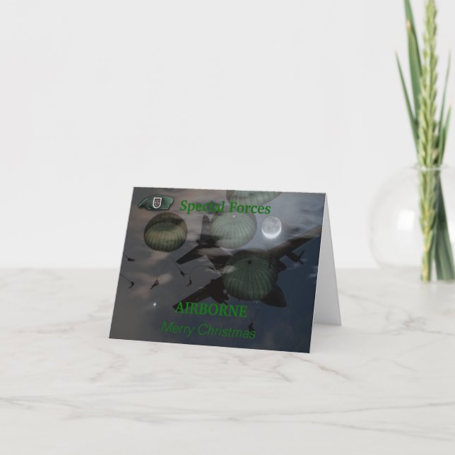 Tarjeta Festiva 5.º grupo de fuerzas especiales veteranos de iraq  (Anverso)