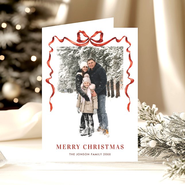 Tarjeta Festiva 5 Festividades de foto de Navidades rojos de Boho  (Subido por el creador)