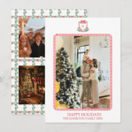 Tarjeta Festiva 5 Foto Navidades Monograma Foto Abuela