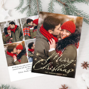 Tarjeta Festiva 5 FOTOGRAFÍA: Navidades de oro de corte moderno sa