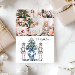 Tarjeta Festiva 5 Navidades desnucleadores de la serie azul Chinoi