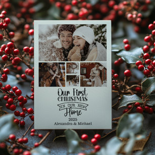 Tarjeta Festiva 5 Navidades recién casados Minimalistas
