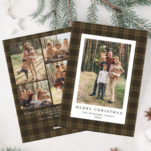 Tarjeta Festiva 5 Navidades retro fotográfico invitan al saludo