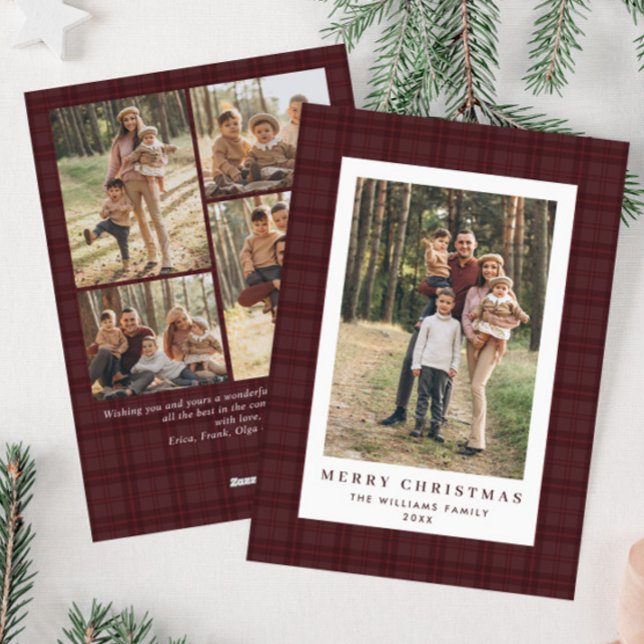 Tarjeta Festiva 5 Navidades retro fotográfico invitan al saludo (Subido por el creador)