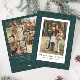 Tarjeta Festiva 5 Navidades retro fotográfico invitan al saludo