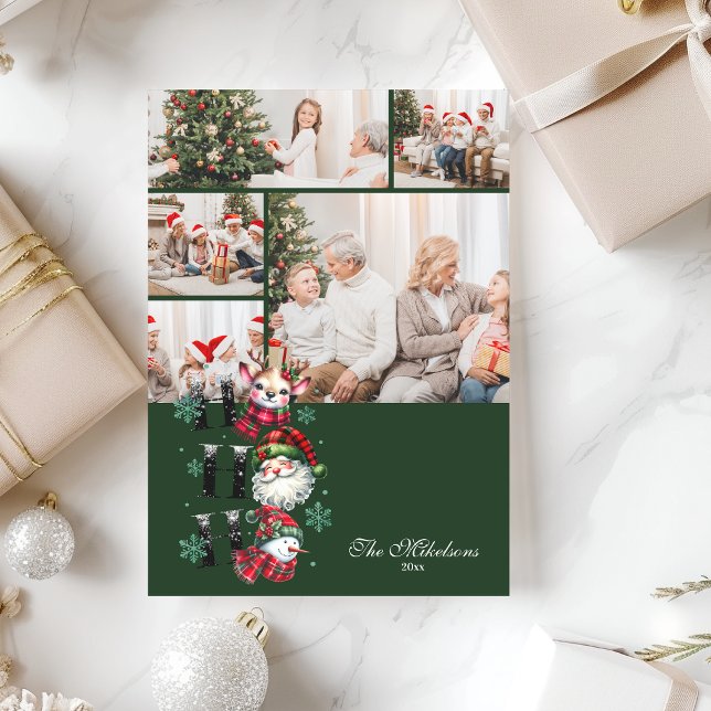 Tarjeta Festiva 5 Photo Retro Santa & Friends Christmas (Subido por el creador)
