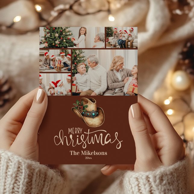 Tarjeta Festiva 5 Photo  Western Cowboy Hat Christmas (Subido por el creador)