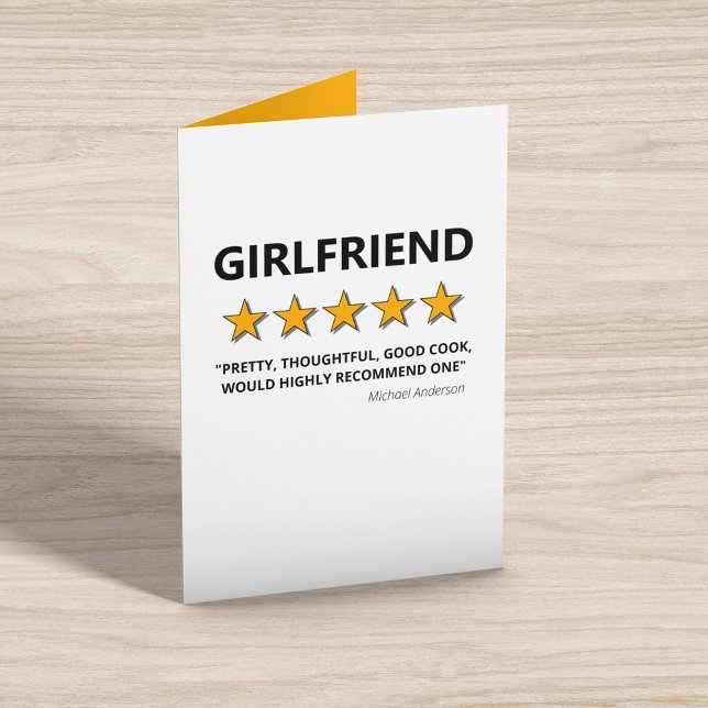 Tarjeta Festiva 5 Star Girlfriend Funny Día de San Valentín (Subido por el creador)