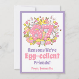 Tarjeta Festiva 67 Reasons We’re Egg-cellent Friends! Kids Easter