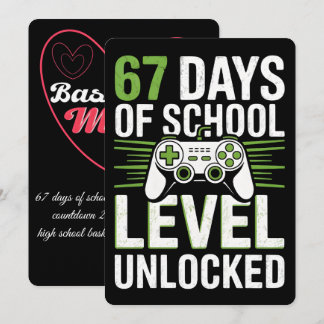 Tarjeta Festiva 67 School Days, Basketball Mom Journey 2026
