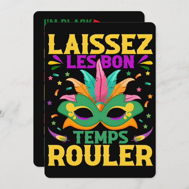 Tarjeta Festiva 67 Six Seven Mardi-Gras Black History 2026 (Anverso / Reverso)