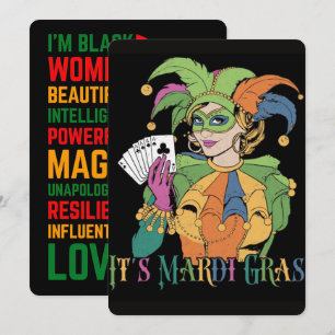 Tarjeta Festiva 67 Six Seven Mardi-Gras Historia Negra 2026