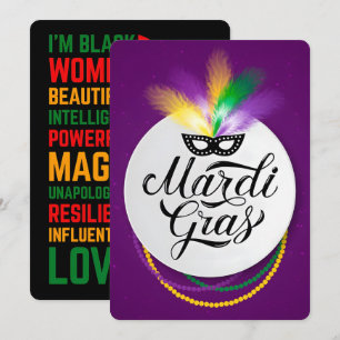 Tarjeta Festiva 67 Six Seven Mardi-Gras Historia Negra 2026