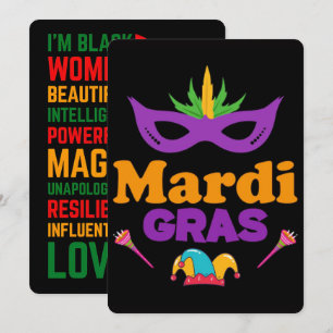 Tarjeta Festiva 67 Six Seven Mardi-Gras Historia Negra 2026