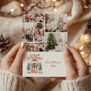Tarjeta Festiva 6.ᵉʳ Navidades de petrófilos rosados Wonderland Gl