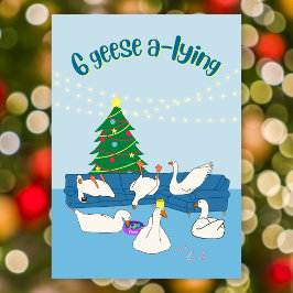 Tarjeta Festiva 6 Navidades de pájaros personalizados guisantes qu