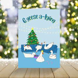 Tarjeta Festiva 6 Navidades personalizados de juego de palabras a-