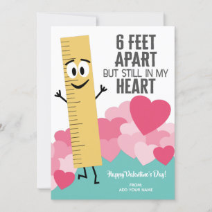 Tarjeta Festiva 6 pies separados pero aún en mi corazón - San Vale